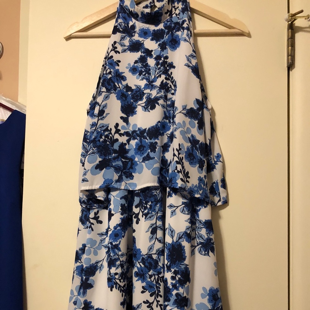 Paper crane blue and white dress size small
